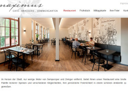 Überarbeitung der Webseite für das Dresdner Restaurant Maximus