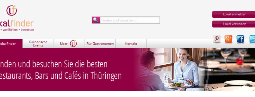 Erstellung einer Webseite für den Lokalfinder Thüringen