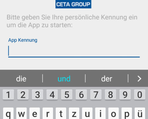 Die Anmeldung in der CETA App