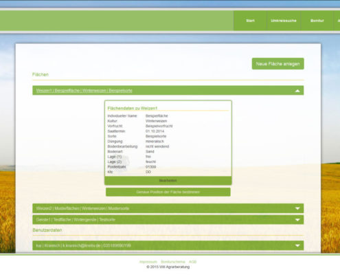 Die Nutzerdatenverwaltung auf www.agrarberatung.de
